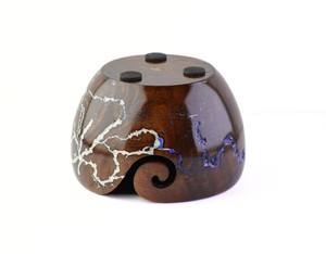 Bol à laine en bois, figurine Lichtenberg en résine, diamètre 7x4, cadeau personnalisé pour les tricoteuses, bol à laine en bois - Product Image 3