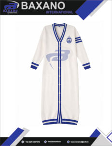 DST Sorority Winter <b>Long</b> <b>Cardigan</b> Duster Sweater Royal Blue Accents Front Embroidered for Logo Full-<b>Length</b> - Product Image 5