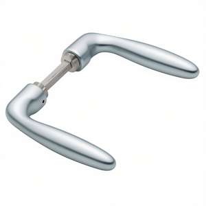 ชุดมือจับประตูอะลูมิเนียม Verona 1510 F1 แบบไม่มีโรเซต แกนสี่เหลี่ยม 8 มม. สำหรับอุปกรณ์ตกแต่งภายในรถบ้าน-HOPPE - Product Image 3