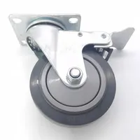 Prix usine 4 pouces roue de roulette en acier robuste avec frein TPR Inox SUS 304 pour les conteneurs d'expédition pour le Viet Nam