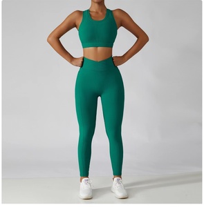 Ropa deportiva de cintura alta para mujer, medias de gimnasio de alta elasticidad, venta al por mayor, ropa para correr, traje de Yoga, ropa deportiva, ropa de Yoga para Fitness - Product Image 2