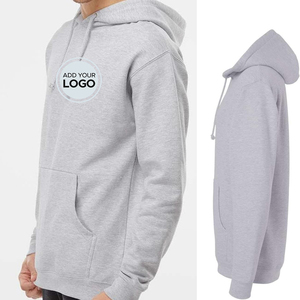 <b>Grey</b> Heather Independent Trading Co. Mid weight Hooded Sweatshirt - SS4500 Custom Logo Wholesale <b>Hoodies</b> - Product Image 1