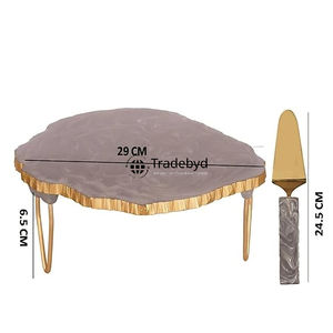 Soporte de resina para pastel, pieza de arte hecha a mano para exhibición de postres, decoración de fiesta y regalo Tradebyd - Product Image 5