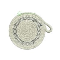 Sous-verres de table en polyester et coton bicolores, lot de 12, épaisseur 3 mm, résistants à la chaleur, utilisables comme tapis et dessous de plat