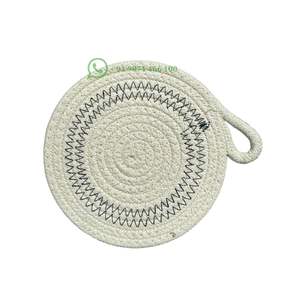 แผ่นรองแก้วสองสี แพ็ค 12 ชิ้น หนา 3 มม. ทนความร้อน ทำจากโพลีเอสเตอร์ผสมฝ้าย ใช้เป็นแผ่นรองและแผ่นรองแก้ว - Product Image 3