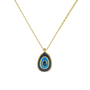 Collier pendentif œil maléfique tendance, accessoire élégant - Product Image 1