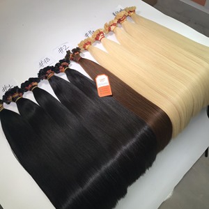 Venta al por mayor de pelo virgen Remy con cutícula alineada queratina vietnamita U/V/I/extensiones de cabello de punta plana 100-125 Uds. Larga vida útil - Product Image 6