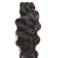 Cheveux vierges indiens de qualité supérieure, double trame machine, double tirage, lisses, teinture noire, en vrac 100g, export toutes couleurs