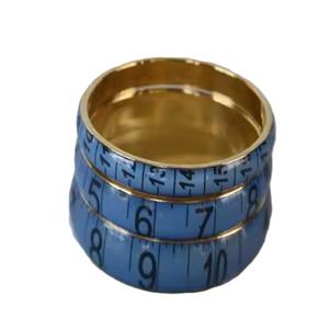 2025 New Arrival Customizable Resin Bangle Colorful 3D Pattern <b>Bracelets</b> with Measurement Tape Available in All Colors - Product Image 4