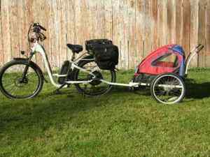 Remorque de vélo pour bébé en gros, poussette pour les voyages - Remorque de vélo en tissu pour 2 personnes avec utilisation en mini-maison/camping-car - Product Image 6