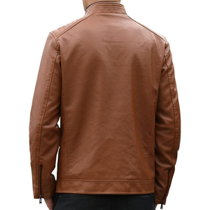 Ropa deportiva de alta calidad para hombre con cremallera completa Sherpa forrado Air-Force Faux Leather Bomber bike Jacket - Product Image 3