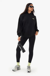 Vente chaude Latset Noir Goutte Épaule Femmes Surdimensionné Imprimé À Capuche Anti-Rides Et Respirant Hoodies Femmes Zip Up Hoodie - Product Image 3