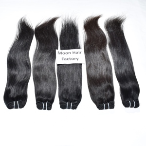 Extensiones de Cabello Humano Natural al Por Mayor, Liso, Suave, con Doble Trama, de un Solo Hilo, Color Negro Natural para Mujeres - Product Image 4