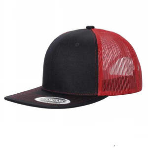 6-Panel Flat Bill Cap – Personalisierbarer Baumwoll-Leder-Patch Business-Anglerhut - Product Image 2
