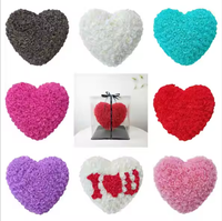 Chérie vente chaude 25cm 30cm 35cm Pe Rose coeur forme cadeaux fleur artificielle saint valentin fête des mères mousse Rose coeur