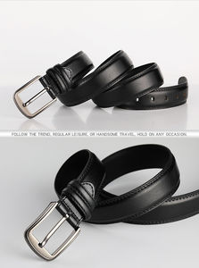 Men's Genuine Cow Hide <b>Leather</b> Formal Dress <b>Belt</b> Handmade New Design Durable with Alloy Buckle for <b>Work</b> Business Casual Use - Product Image 3