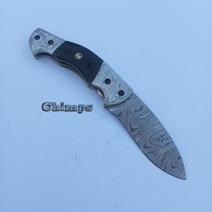 Cuchillo Plegable Táctico de Supervivencia de Acero de Damasco de la Mejor Calidad con Mango de Cuerno de Toro, Herramienta EDC para Campamento, Defensa Personal, Caza, OEM - Product Image 5