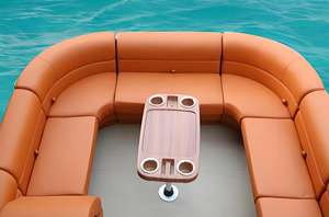 Kinlife 30ft Aluminium <span class=keywords><strong>Bateau</strong></span> ponton à deux étages avec canapé de luxe Cuisine complète et salle de douche pour les fêtes et les événements en plein air - Product Image 2