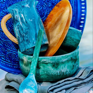 Pichet à eau en résine époxy artisanale élégante pour table à manger de luxe, décoration de la maison, utilisation de service - Product Image 1