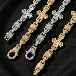 925 Sterling <b>Silver</b> Moissanite Diamond <b>Cross</b> Link <b>Necklace</b> Iced Out Cuban Chain HipHop Jewelry <b>Men</b> Women Luxury Fashion Gift Top - Product Image 5