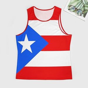 PR State Flag Hombres Muscle Tank Top Sin mangas Entrenamiento Tank Shirts Gym Fitness Tees Chaleco - Product Image 2