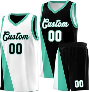 Ensemble de basket-ball durable, réversible et respirant, maillot et short en mesh, design double face, séchage rapide pour une tenue d'équipe durable - Product Image 6
