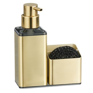 Dispensador de Jabón de Lujo de Acero Inoxidable con Acabado de Mármol, Colección de Calidad, Dispensador Cuadrado de Sobremesa para Hogar, Hotel, Baño y Cocina - Product Image 4