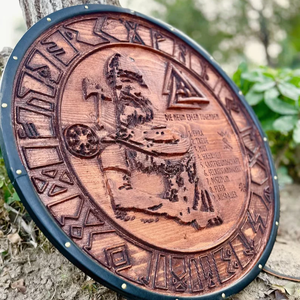 โล่ไวกิ้งลายทะเลออกแบบได้ตามต้องการโล่ไวกิ้งตกแต่งผนังโล่กลมไวกิ้งโล่คอสเพลย์งานฝีมือ Calvin - Product Image 5