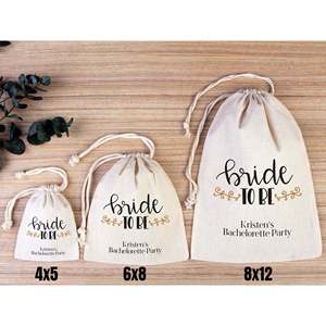 Custom Name Design Hangover <b>Bags</b> for <b>Bride</b>-<b>to</b>-<b>Be</b> Cotton Survival Kits for Bachelorette Party - Product Image 3