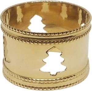 Anillo de Servilleta Dorado con Diseño Geométrico Metálico de Panal para una Presentación de Mesa de Comedor Moderna y Elegante - Product Image 6