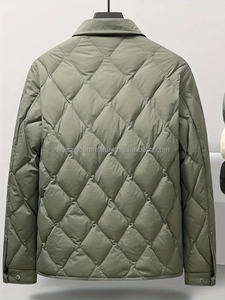 Chaqueta abullonada de algodón grueso para hombre y mujer personalizada, chaqueta de burbujas de invierno con logotipo impreso y tela de lona larga - Product Image 2