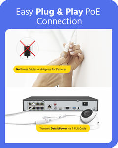 ANNKE H.265 + 4K 8CH POE NVR 1sata MAX 6TB Smart Playback Motion Detection videoregistratore di rete con disco rigido da 4TB - Product Image 3