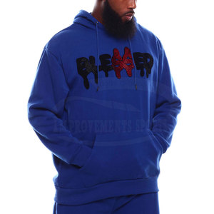 Dernier modèle de survêtements grande taille à strass Street Wear Survêtements à strass pour hommes de couleur unie - Product Image 3