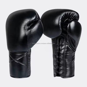 Gants de boxe en cuir épais sur mesure 8oz, imperméables, respirants, légers, avec fermeture de style Sanda, haute performance - Product Image 1