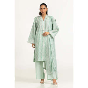 Ensemble décontracté d'été 3 pièces IUSTKSD-2037 en tissu imprimé avec broderies respirantes - Product Image 4