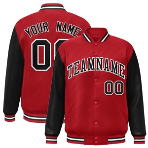 Custom Baseball Jacket Raglan Sleeve Full-Snap Personalized Text Number Logo Varsity Letterman College Baseball <b>Coat</b> - Product Image 6