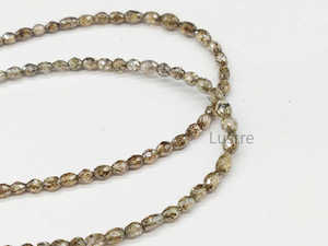 Cuentas de Diamante Natural Champagne en Forma de Gota, 2.5-4 mm, Facetadas, Hechas a Mano, para Joyería, 15 Pulgadas, Venta al Por Mayor, Marca LUSTRE, Tercera Calidad - Product Image 3