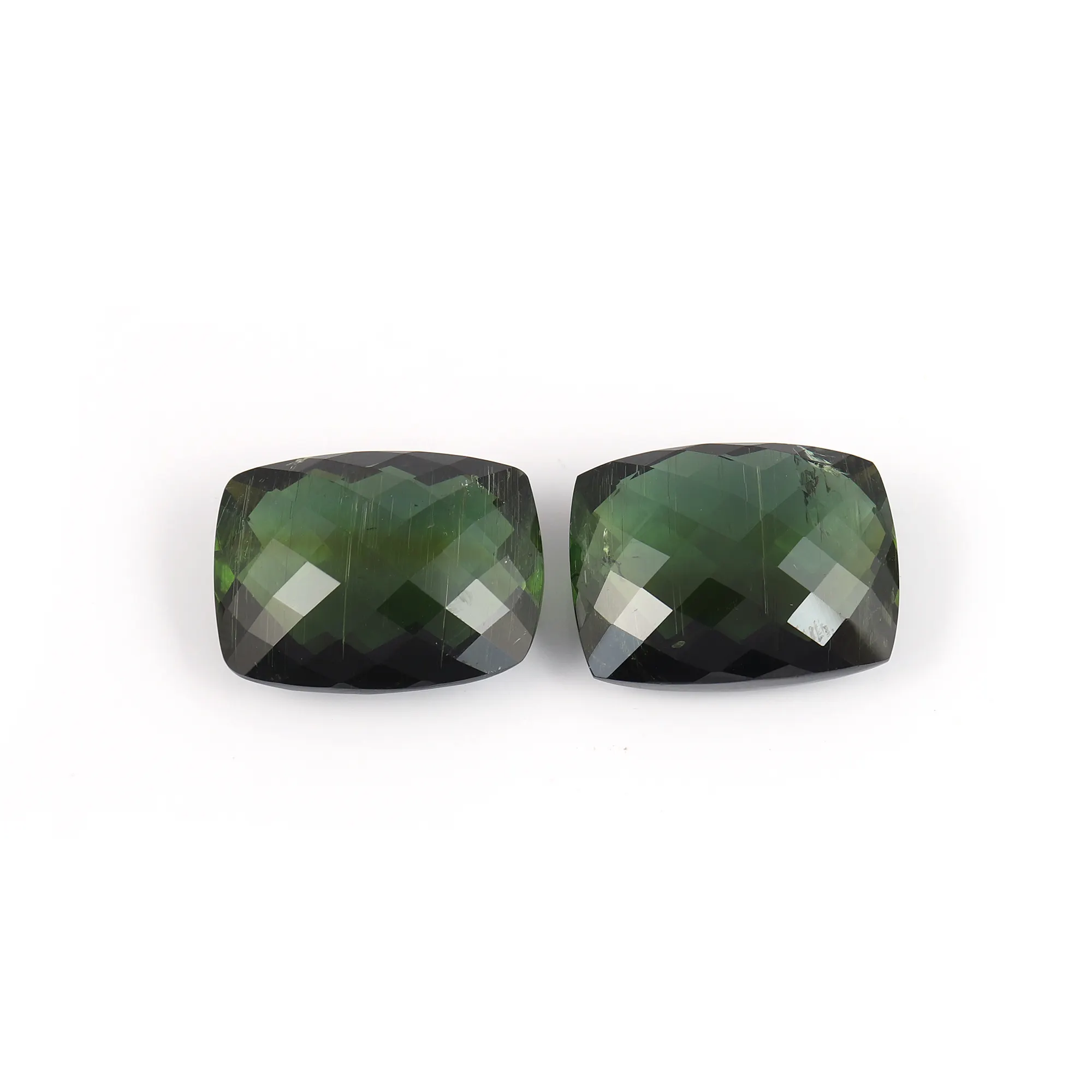 Piedras preciosas sueltas naturales con corte Briolette en forma de Esmeralda, piedra natal de turmalina verde certificada calibrada, 15X20MM para la fabricación de joyas