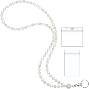 Chaîne <span class=keywords><strong>de</strong></span> <span class=keywords><strong>téléphone</strong></span> longue anti-perte avec porte-cartes d'identité en quartz et perles, tendance, pour femme - Offre Spéciale - Product Image 2