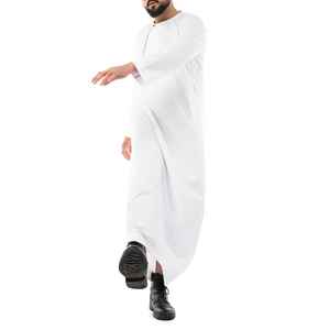 Wholesale Jubba For <b>Men</b> Hot Sale Islamic Clothing Dubai Embroidery Kandura Latest Design Muslim Jalabiya - Product Image 4