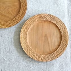 Assiette et plat décoratif en bois de manguier sculpté Plateau de base en bois rustique pour décoration de table à manger Présentoir de cuisine Restauration Événement Configuration - Product Image 5