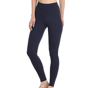 Mallas de compresión de satén de cintura alta para mujer, ropa de yoga con función de cintura alta - Product Image 5