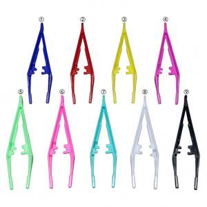 Pinze per pinzette in plastica monouso di alta qualità da 11 CM con perno di guida e punta seghettata di strumenti di badan - Product Image 4