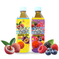 Té de Boba Madam Hong con Maracuyá y Lichi, Agridulce, en Botella de Plástico PET de 500 ml para Adultos