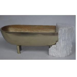 Elegante cuenco ovalado de aluminio y mármol, vajilla decorativa para mesa de comedor, mesa moderna para el hogar, cuenco elegante hecho a mano - Product Image 5