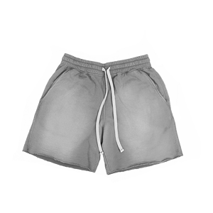 Men's Custom Acid <b>Wash</b> Shorts 100% Cotton French Terry High Street Vintage Sweat Shorts Solid Pattern Drawstring Decoration - Product Image 6