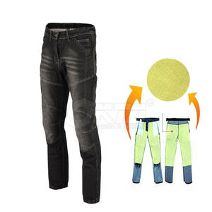 Jeans de moto en Kevlar pour hommes, vêtements décontractés de couleur unie, jeans de moto confortables pour hommes, nouvelle mode, à vendre - Product Image 4