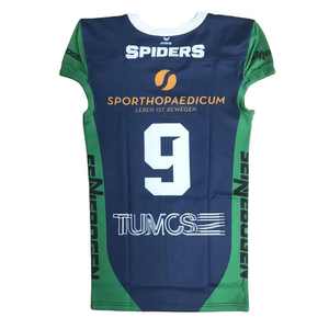 OSTROWEARS ENTERPRISES Nuevo diseño personalizado Fútbol americano Jersey Estilo vintage Camisetas de manga corta Patrón de números Fútbol - Product Image 3