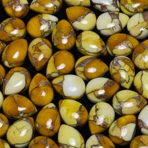 Piedra Preciosa de Turquesa Natural Kingman de 10x14 mm, Forma de Pera Personalizada, Color Amarillo, Acabado Liso de Alta Calidad - Product Image 3