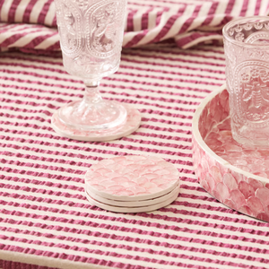 Nuevo Juego de 4 Posavasos de Nácar, Posavasos Decorativos de Concha de Capiz para Mesa de Centro, Precio al por Mayor desde Vietnam - Product Image 3